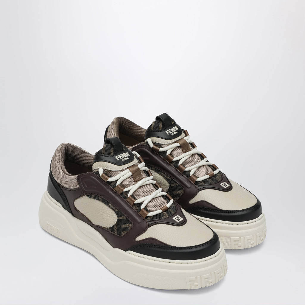 Fendi Fendi Force Sneakers In Black/Milk/Beige Men
