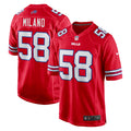 Buffalo Bills Matt Milano Red Alternate Game Jersey
