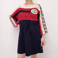 GUCCI LACE LOGO DRESS - SIZE S