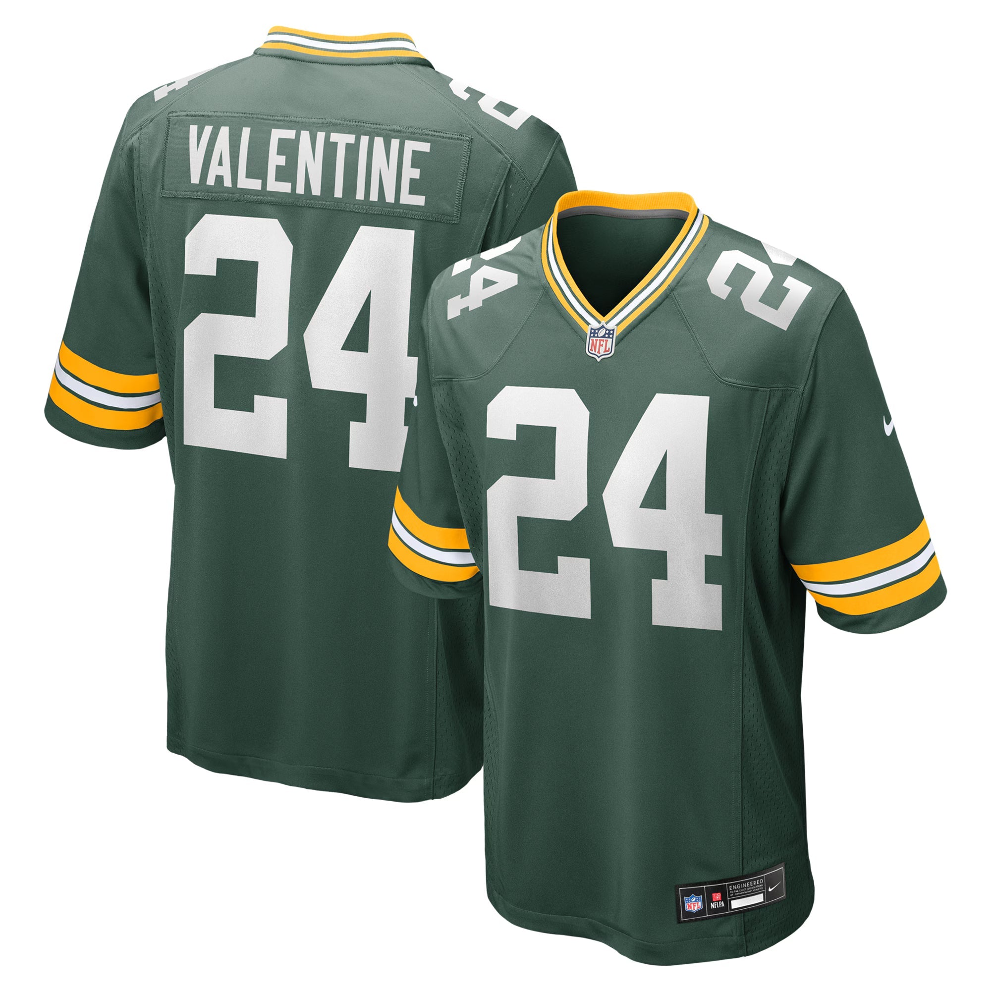 Green Bay Packers Carrington Valentine Green Game Jersey