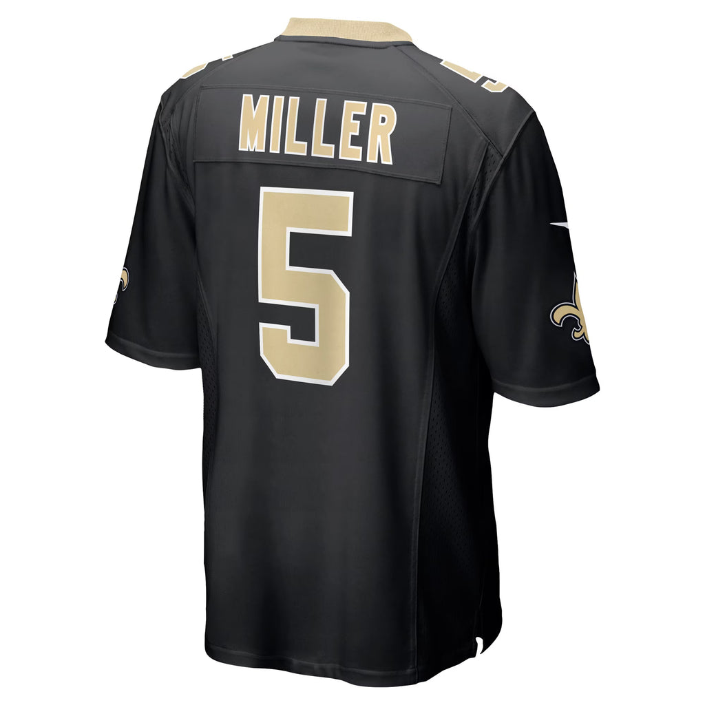 New Orleans Saints Kendre Miller Black Team Game Jersey