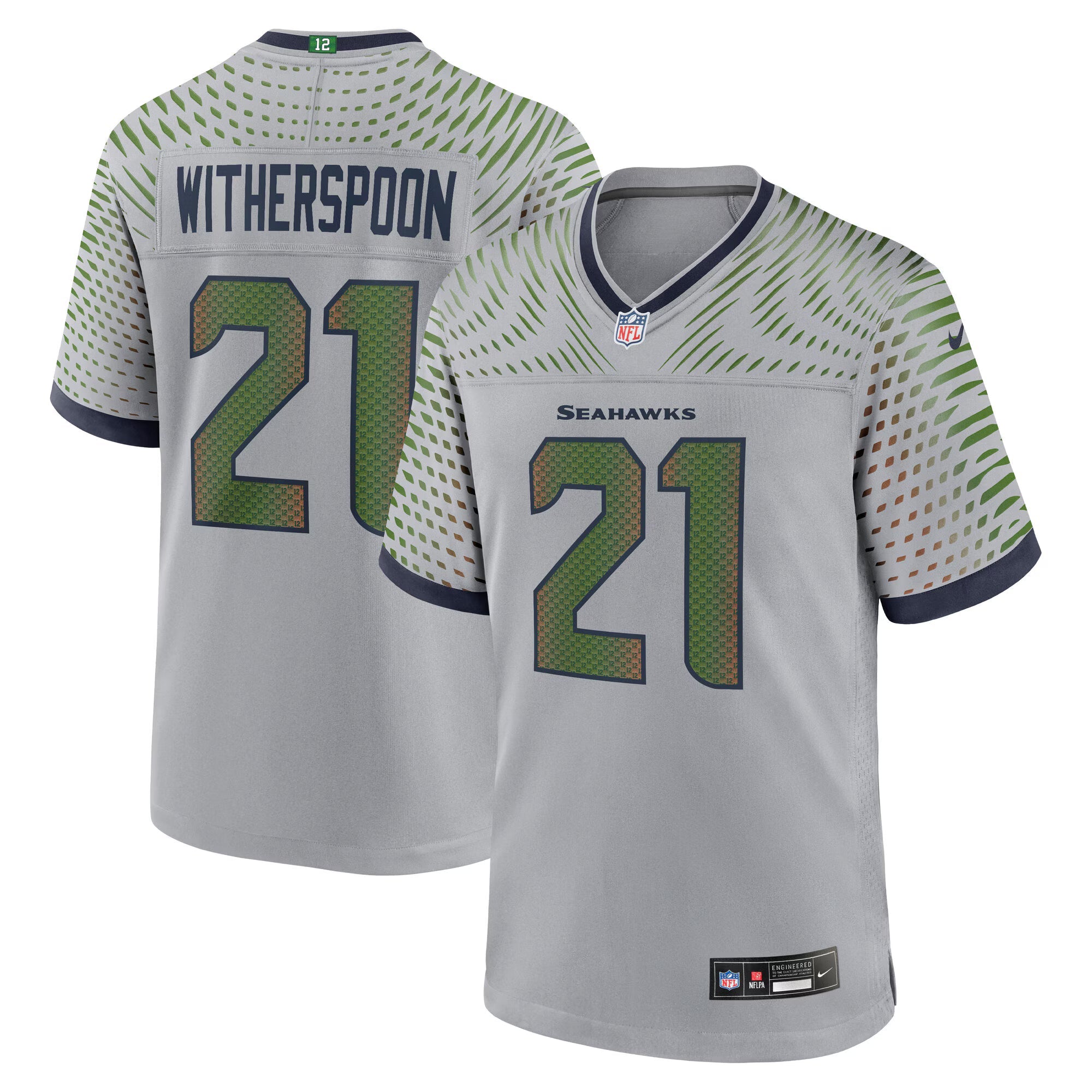 Seattle Seahawks Devon Witherspoon Wolf Gray 2025 Rivalries Collection Game Jersey