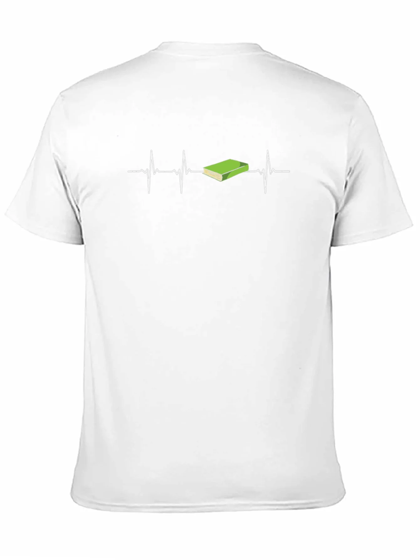 Book Lover Heartbeat T-Shirt - Black