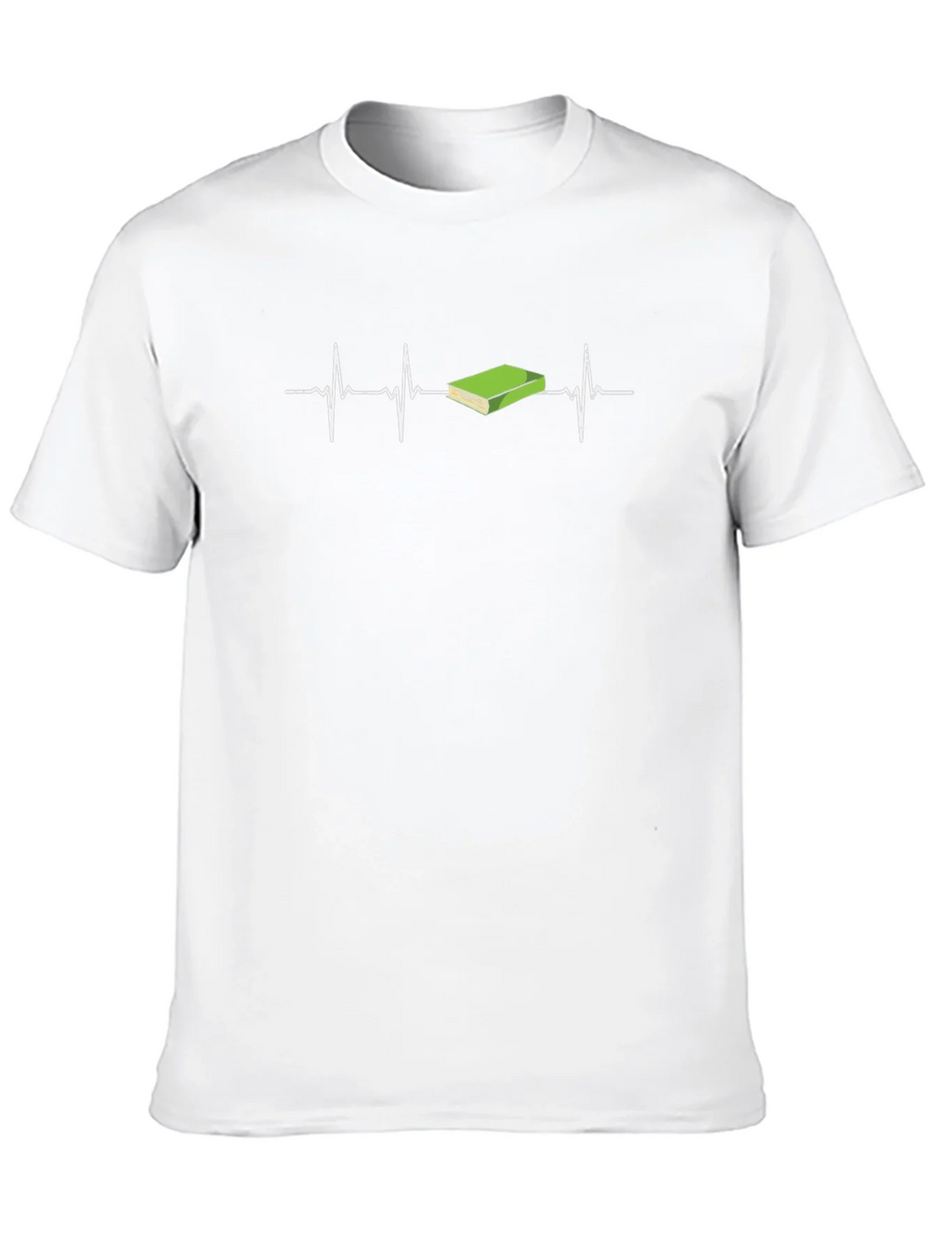 Book Lover Heartbeat T-Shirt - Black
