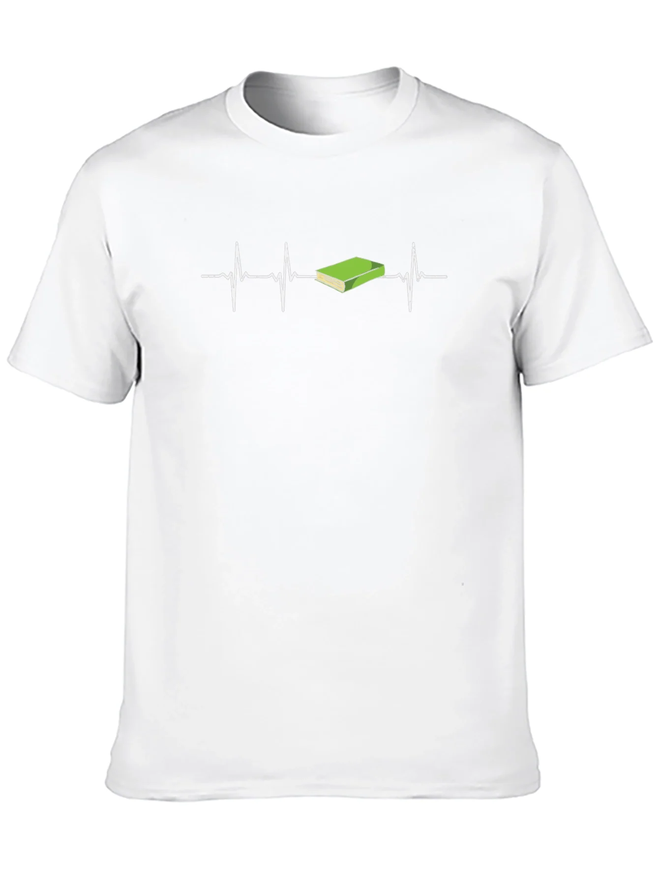 Book Lover Heartbeat T-Shirt - Black
