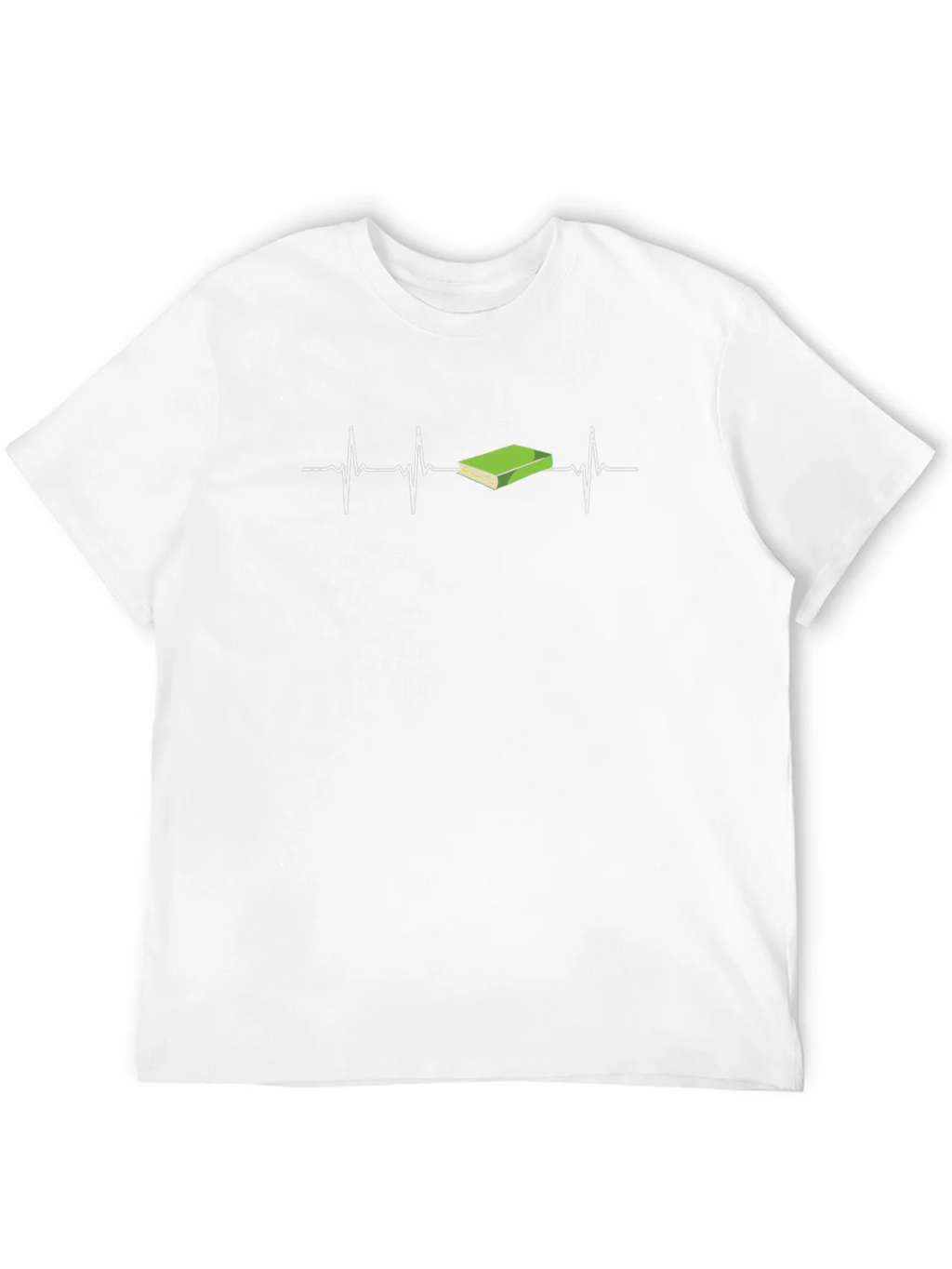Book Lover Heartbeat T-Shirt - Black