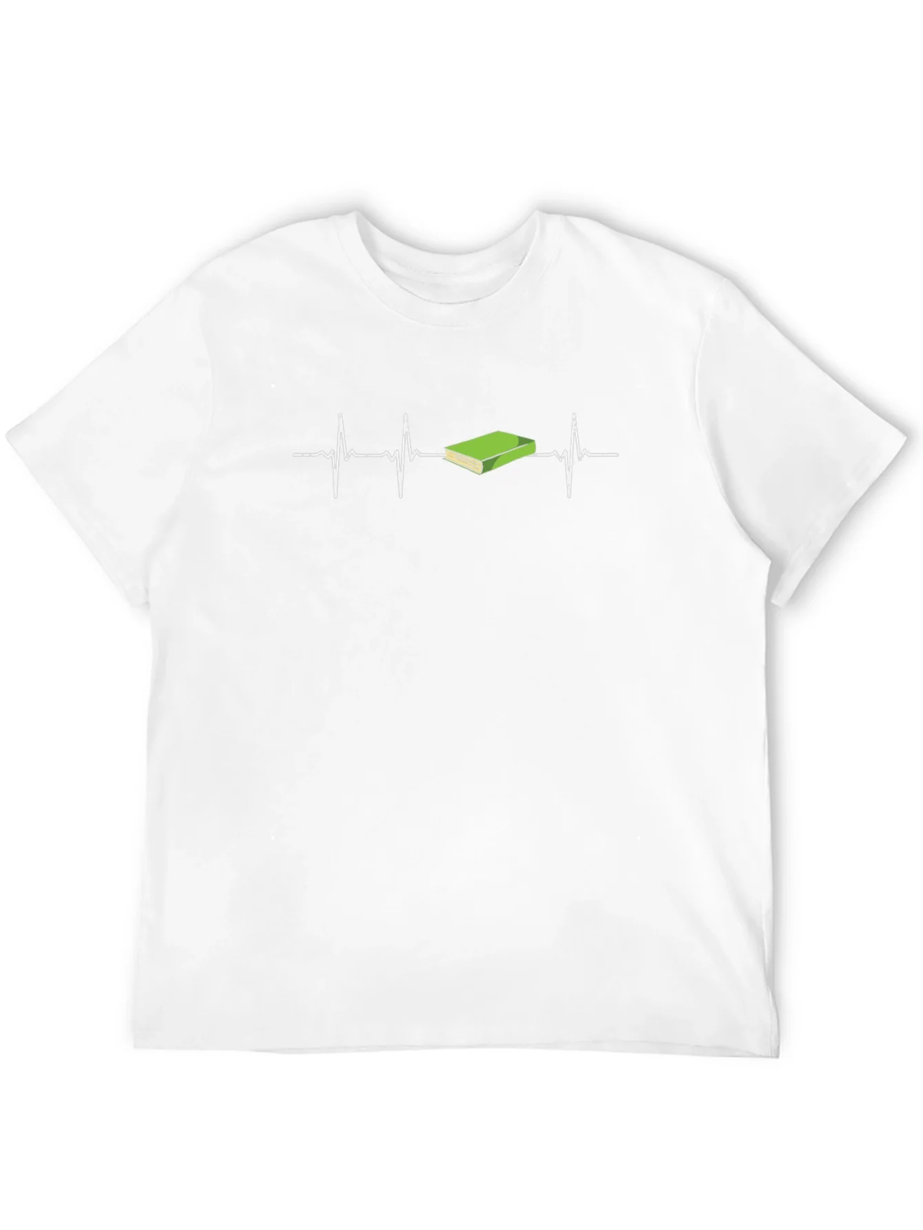 Book Lover Heartbeat T-Shirt - Black