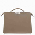 Fendi Beige Peekaboo Iseeu Medium Bag In Nylon Men