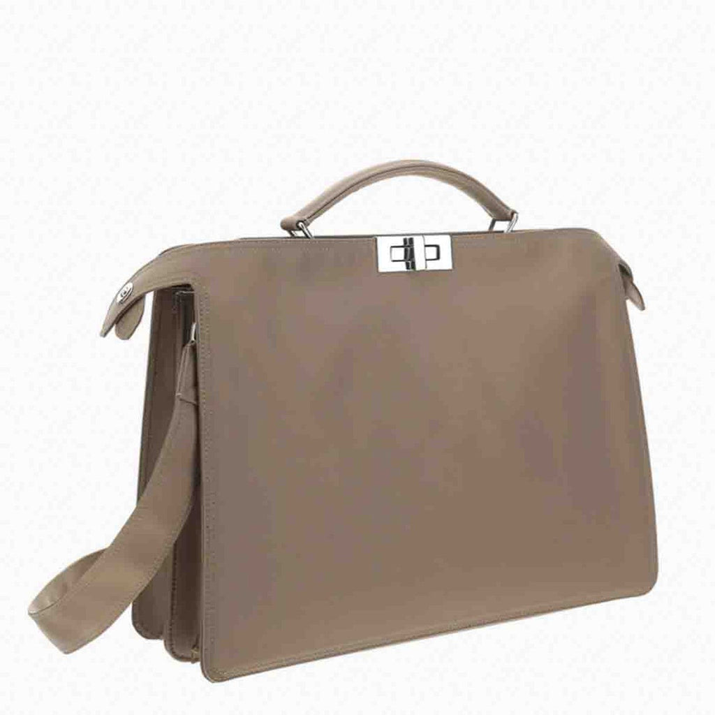 Fendi Beige Peekaboo Iseeu Medium Bag In Nylon Men