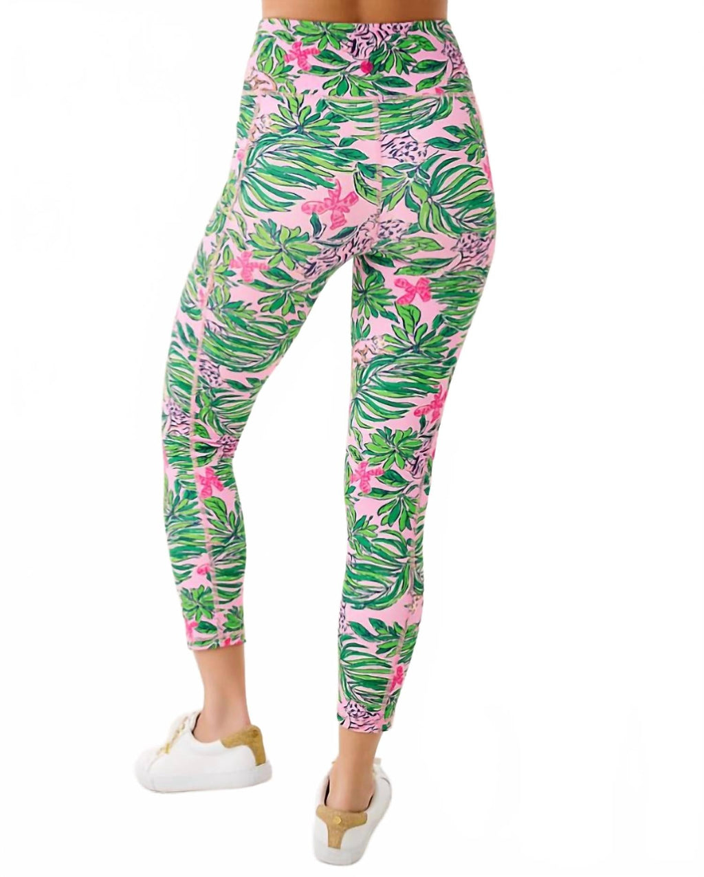 Weekender High Rise Midi Legging In Conch Shell Pink Cross Grain Roaring With Joy