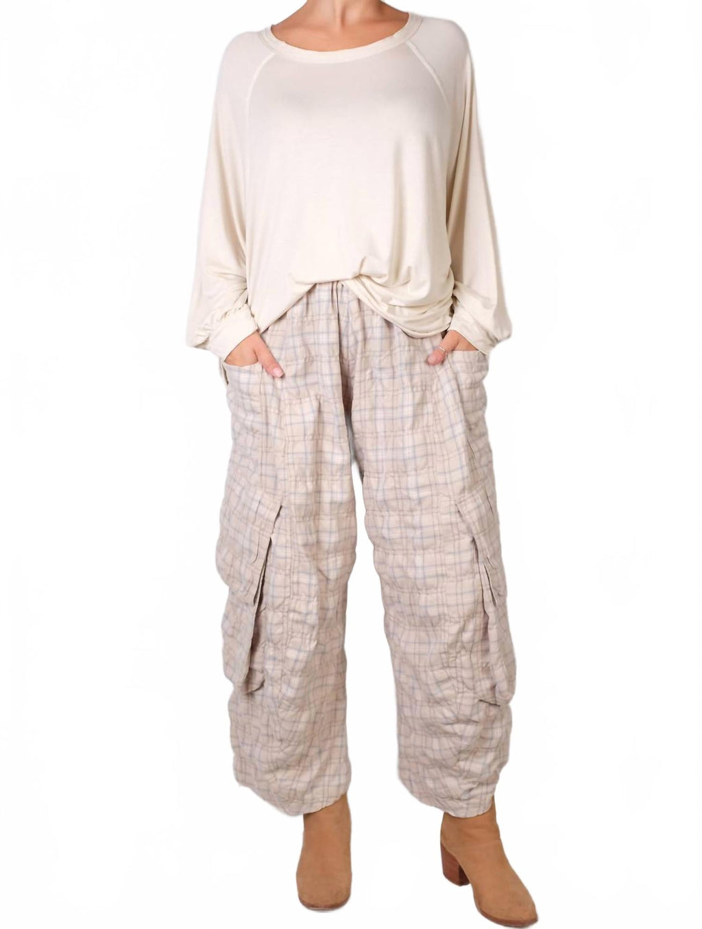 Lycra Baseball Pullover In Cream