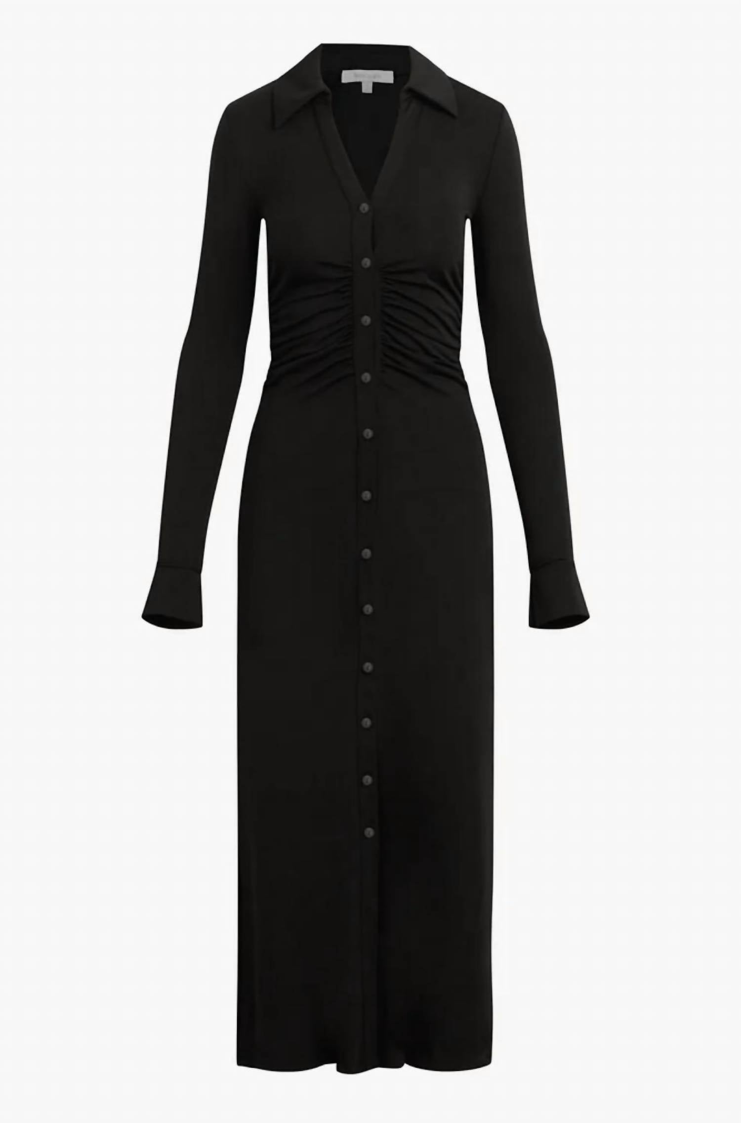 Naomi Long Sleeve Dress In Black