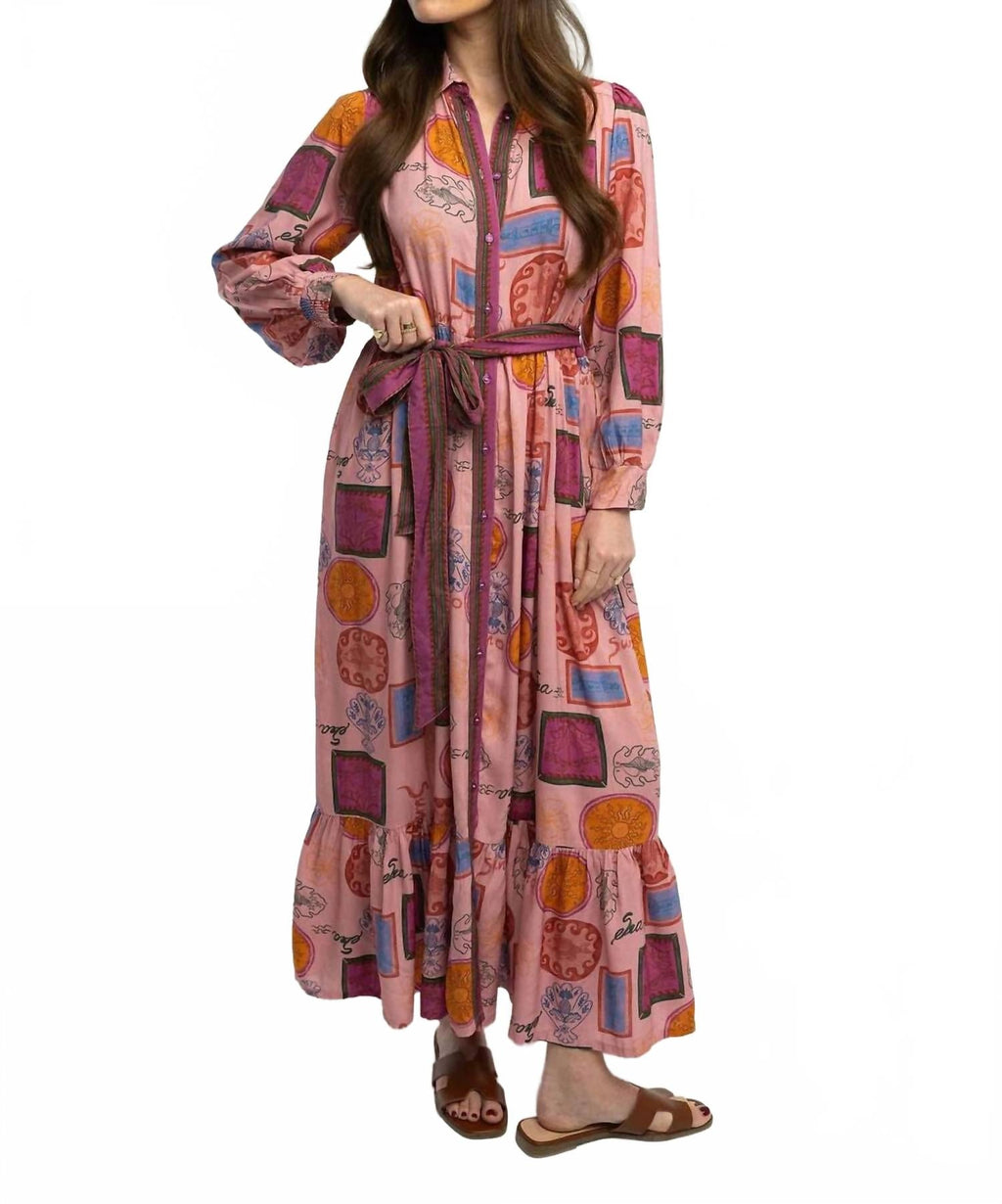 Dakota Maxi Dress In Salmon Rose