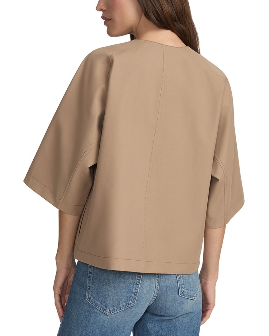 Lafayette 148 New York Petite 3/4-Sleeve Collarless Jacket