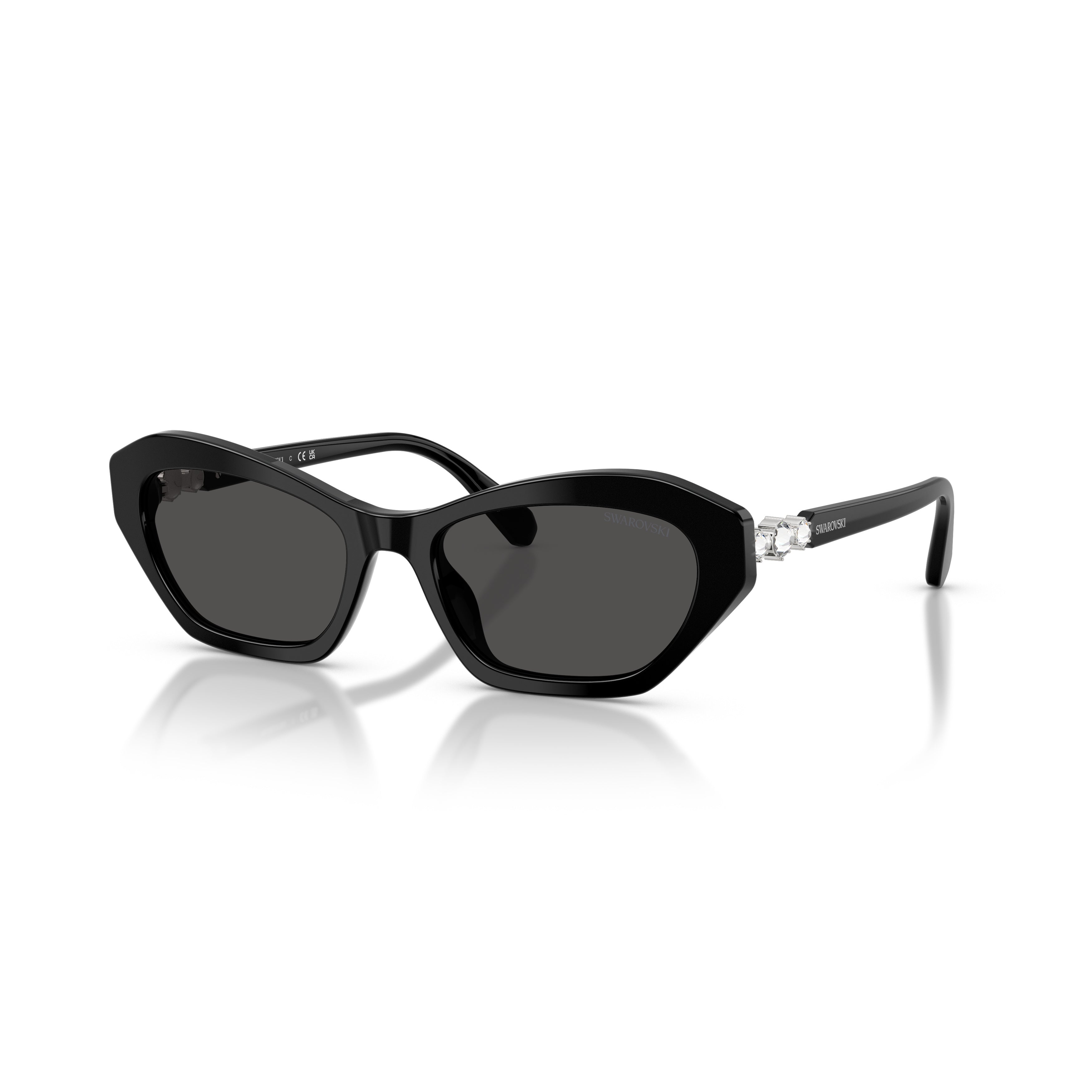0Sk6048 Angular Sunglasses with Crystal Embellishment