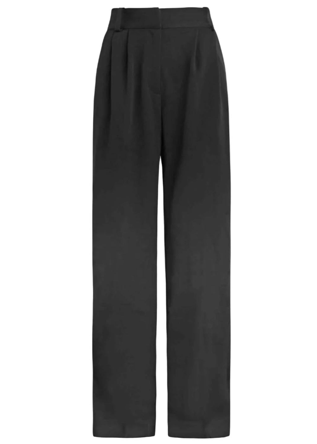 Women's Wide Leg Trousers Pant In Black