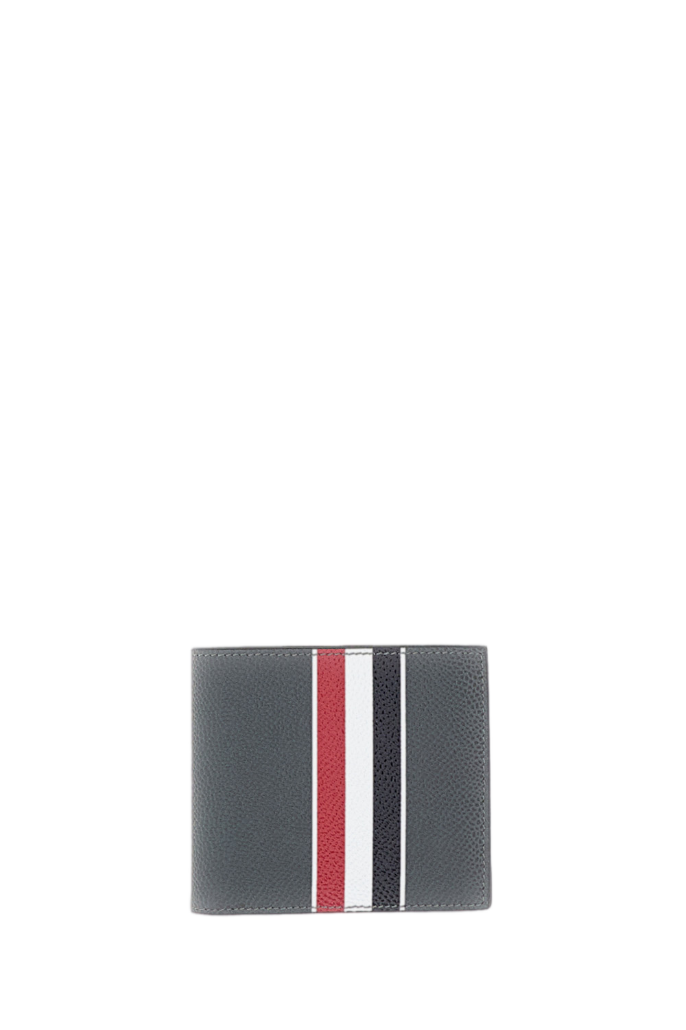 Grey Pebble Grain Leather Billfold Wallet