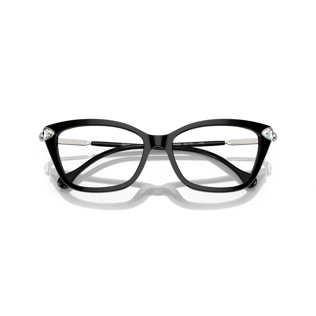 0Sk2011 Black Acetate Cat-Eye Eyeglasses with Crystal Accents
