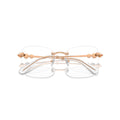 Rimless Eyeglasses With Gold-Toned Metal Temples And Crystal Embellishments