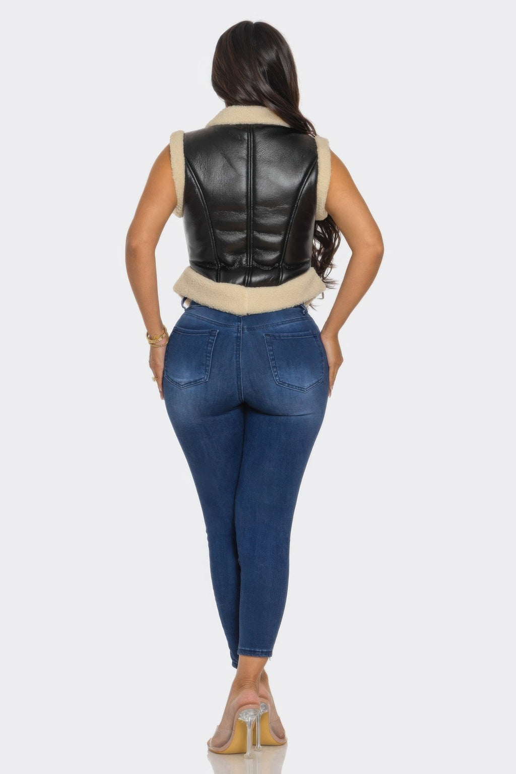 Bucle Trim Leather Vest