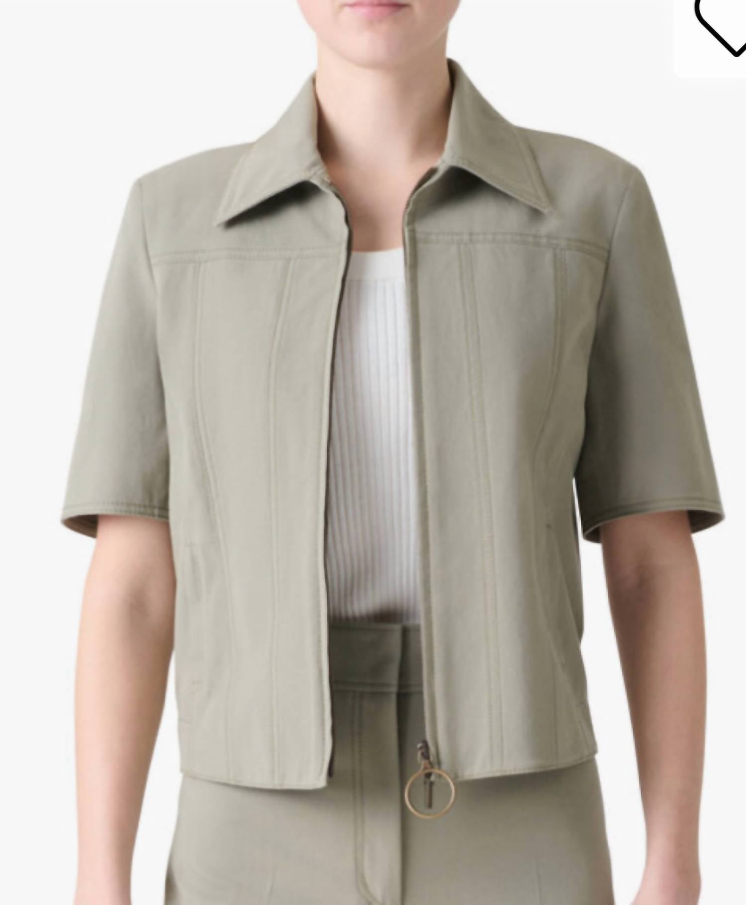 Denim Jacket In Khaki