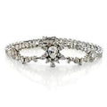 Rhodium Brass Bracelet with AAA Grade CZ in Clear