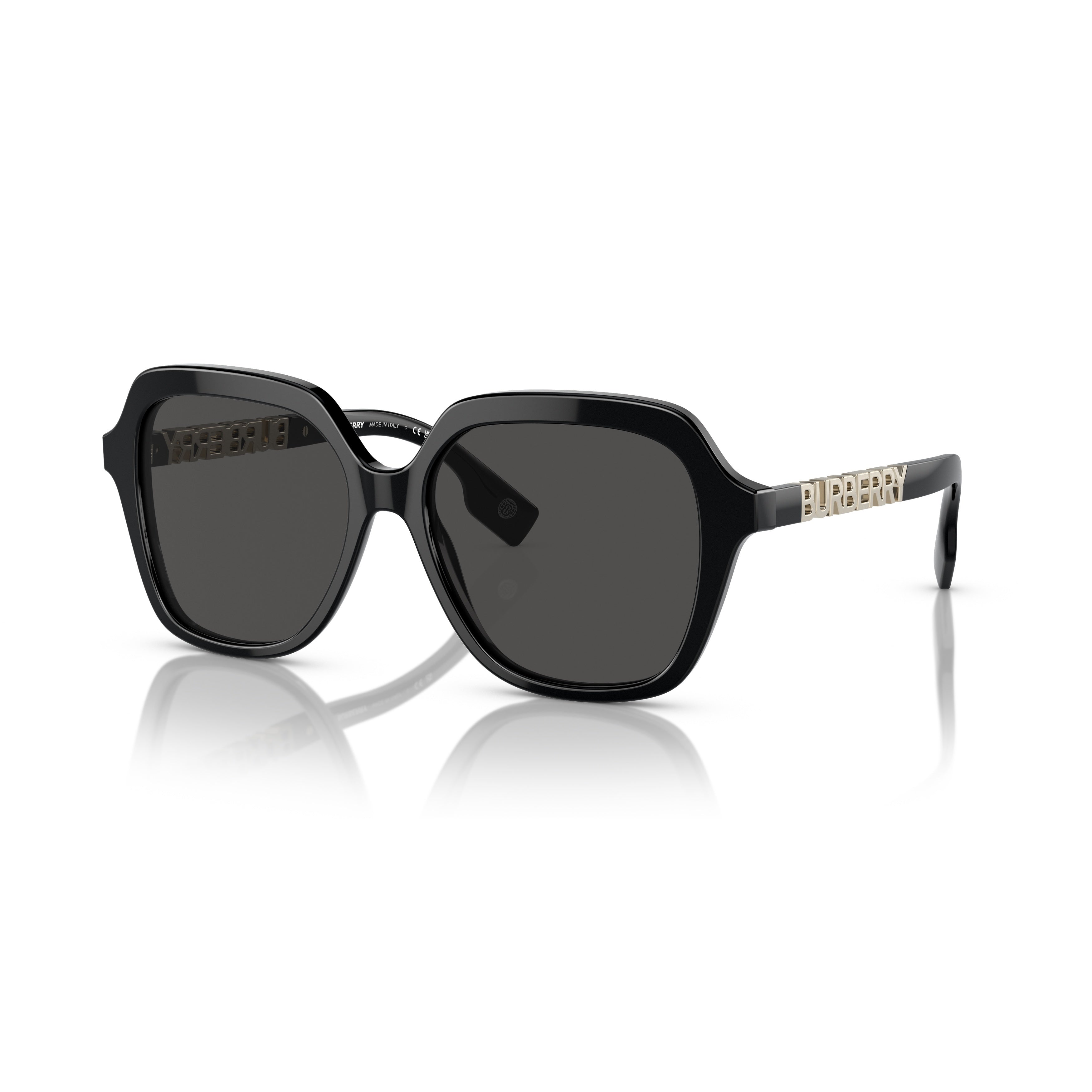 Oversized Square Frame Sunglasses With Metallic Logo Detail
