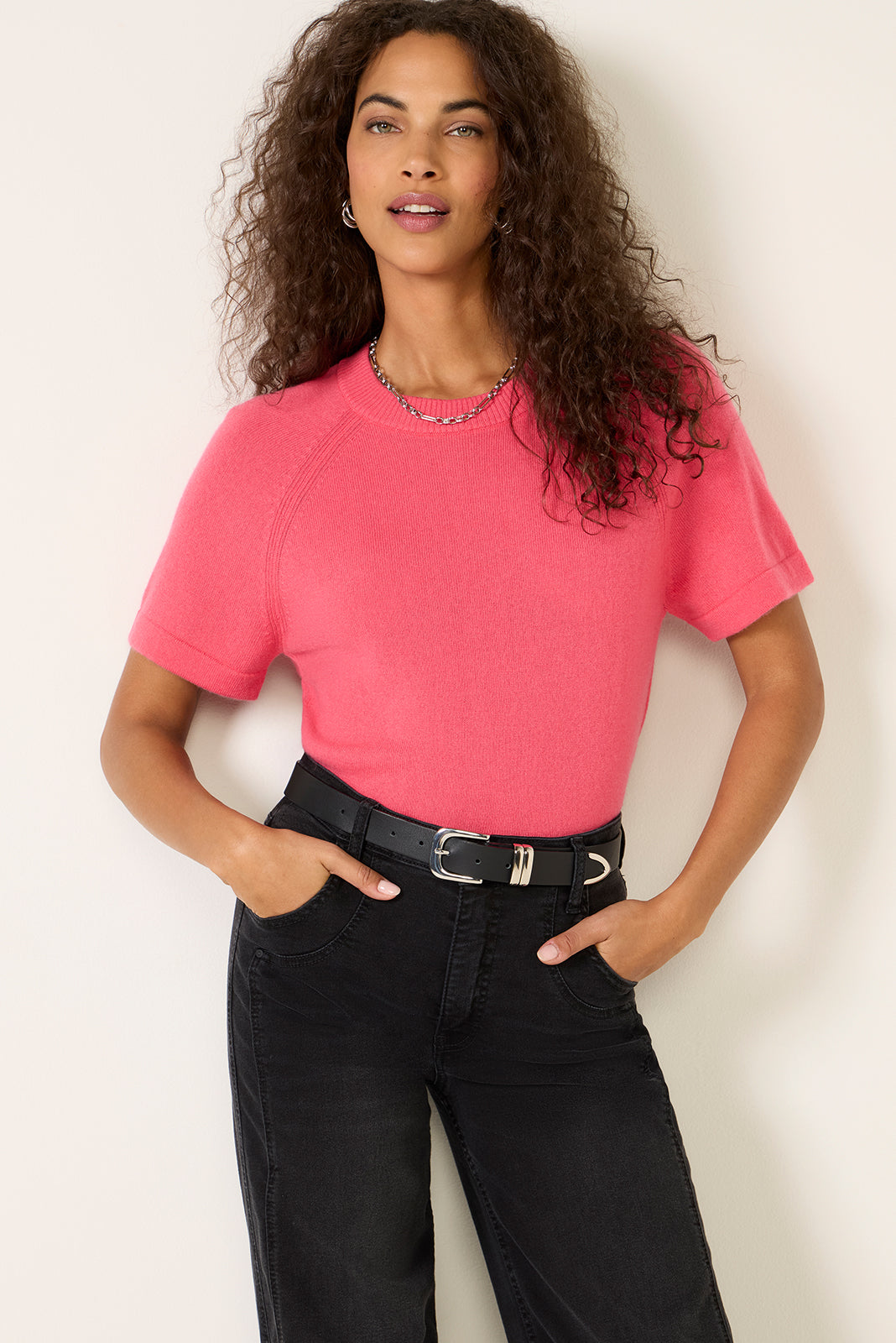 Women's Katie Short Sleeve Raglan Cashmere T-Shirt