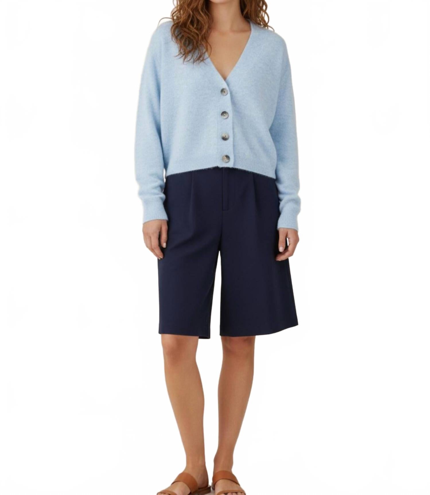 Alani Cashmere Cardigan In Blue Mist