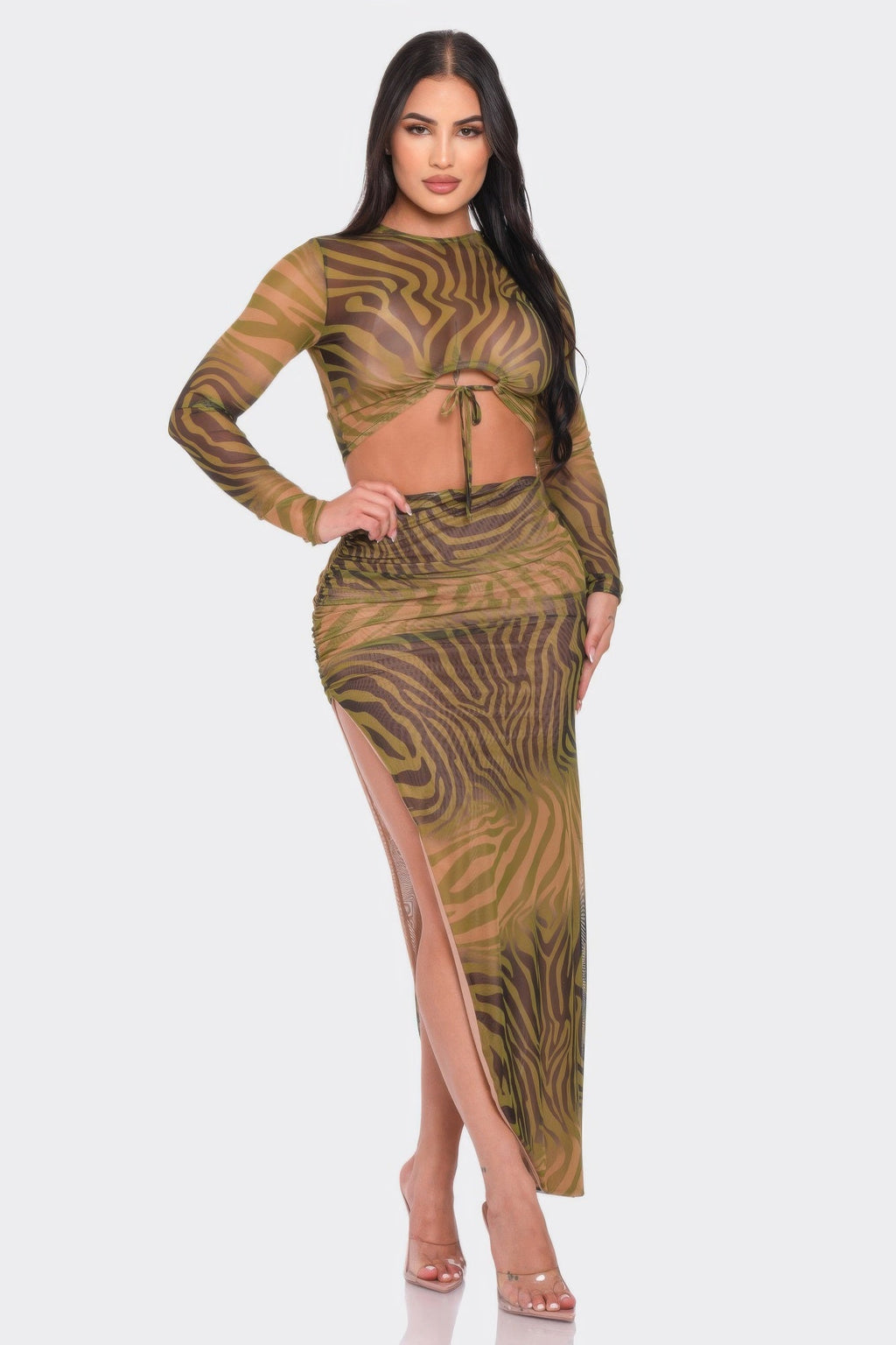 Top And Long Skirt Set