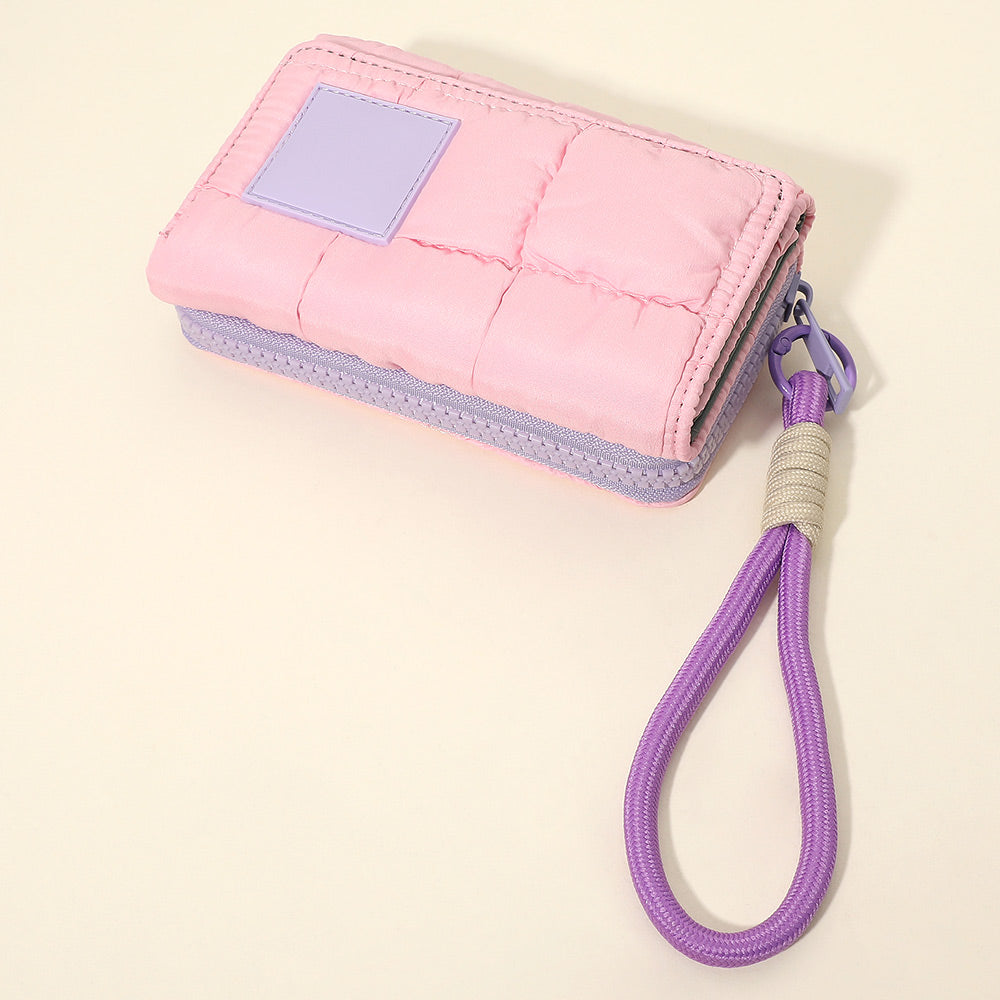 Compact Zip Around Wristlet Wallet