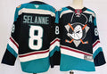 Men's Anaheim Ducks Teemu Selanne #8 Black Game jersey