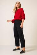 Women's Ponte Pleated Trouser Pants