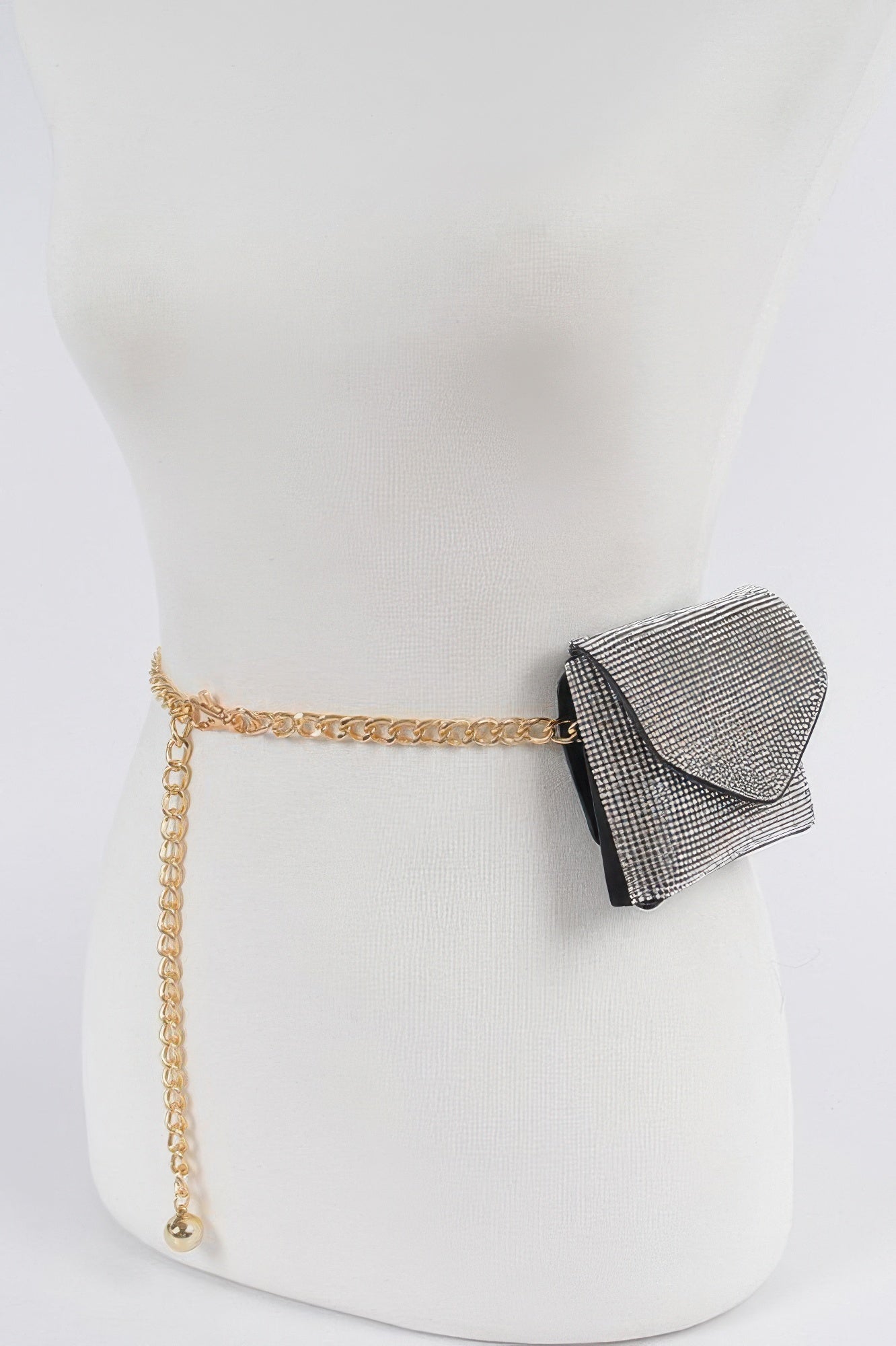 Rhinestone Mini Bag W Chain Belt