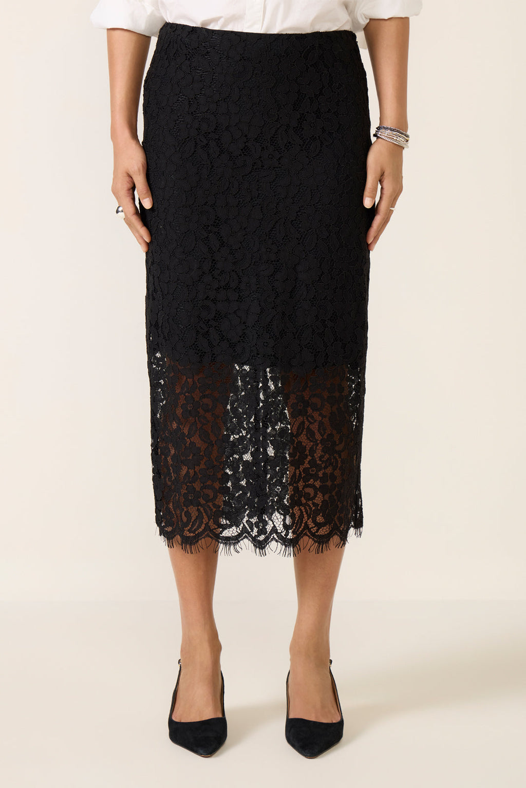 Women's Lace Midi Skirt