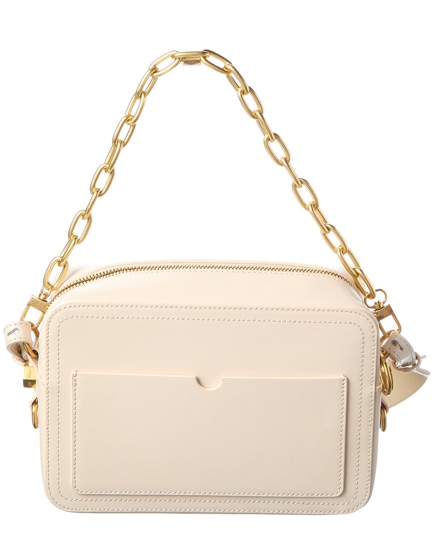 Off-White Medium Leather Camera Bag
