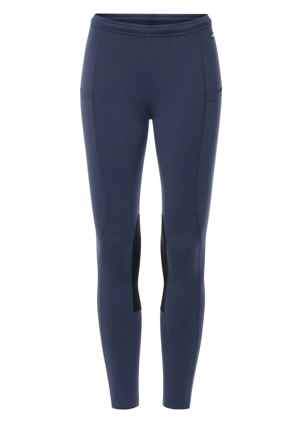 Kid's Performance Knee Patch Tight With Pocket In Stormy Blue