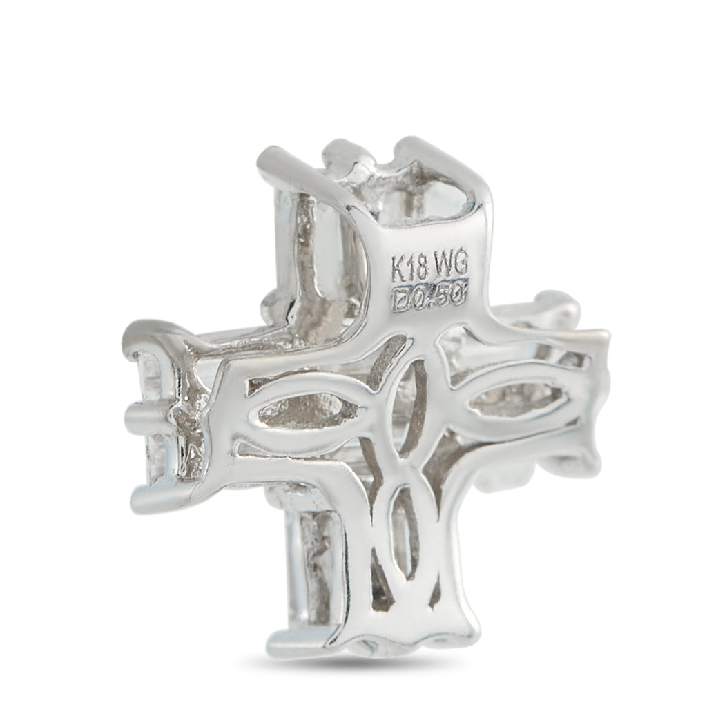 LB Exclusive 18K White Gold 0.50ct Diamond Cross Pendant MF16-041326