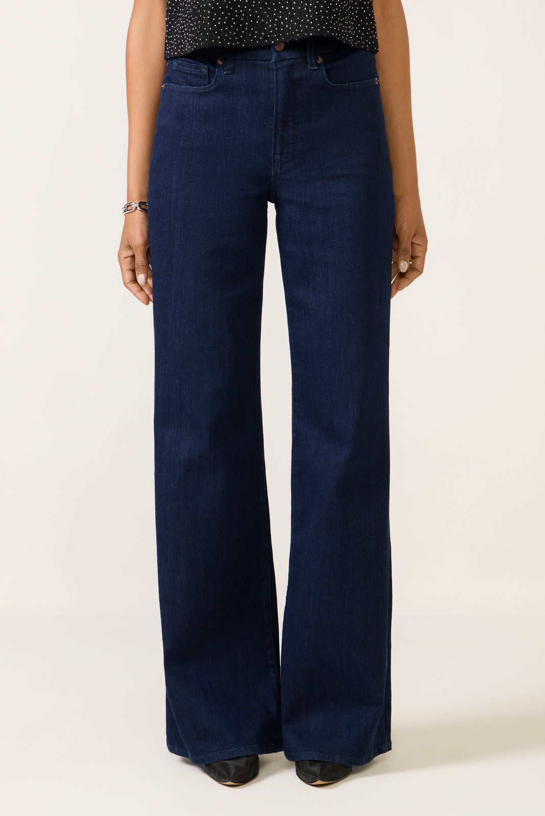 Women's Waist Palazzo Wide Leg Jean