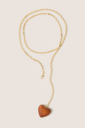Women's Carina Wood Heart Necklace