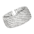 Ross-Simons Italian Rhodium-Plated Patterned Wide Cuff Bracelet