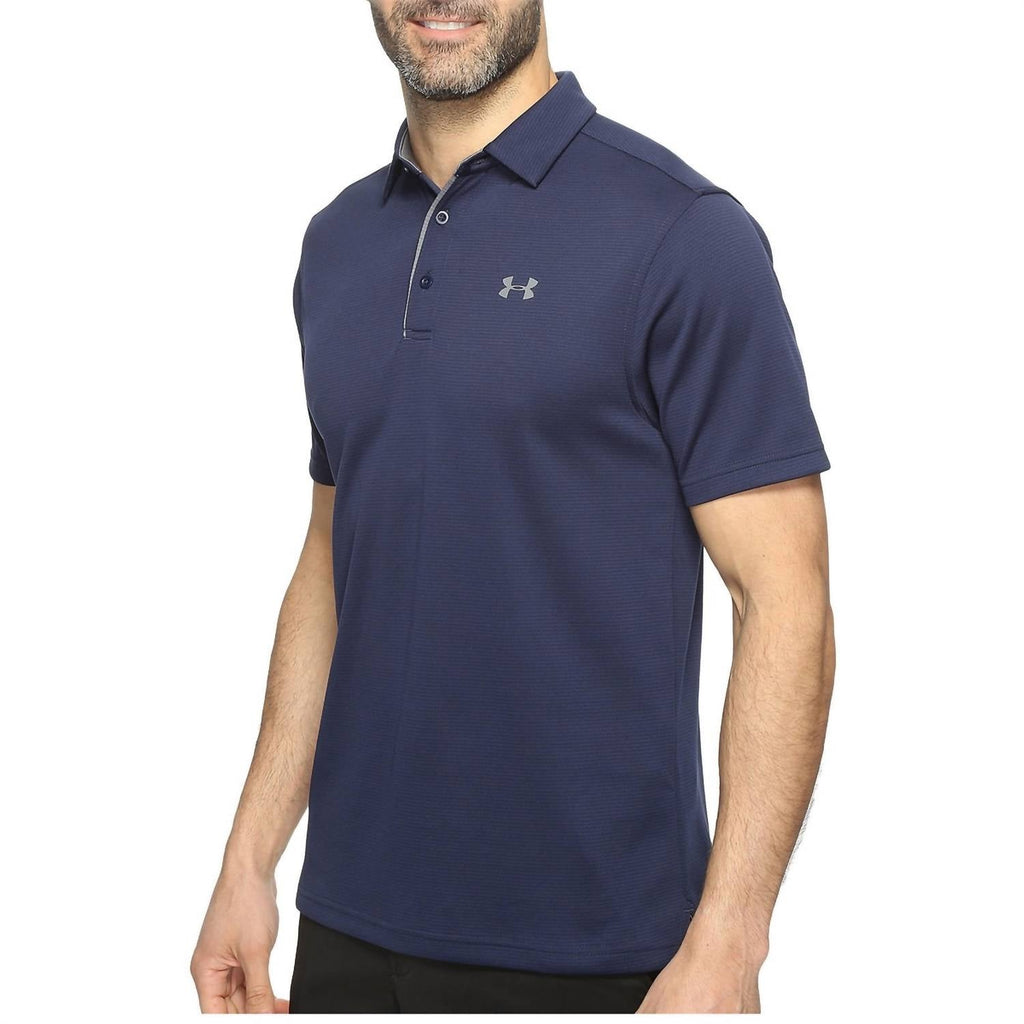 Tech Button Up Placket Polo In Midnight Navy