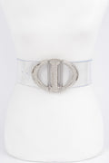 Rhinestone Metal Buckle Plus Size Transparent Belt