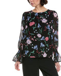 CeCe Smocked Cuff Blouse