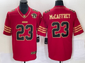 Men's San Francisco 49ers Christian McCaffrey #23 Red 75th Anniversary Game jersey