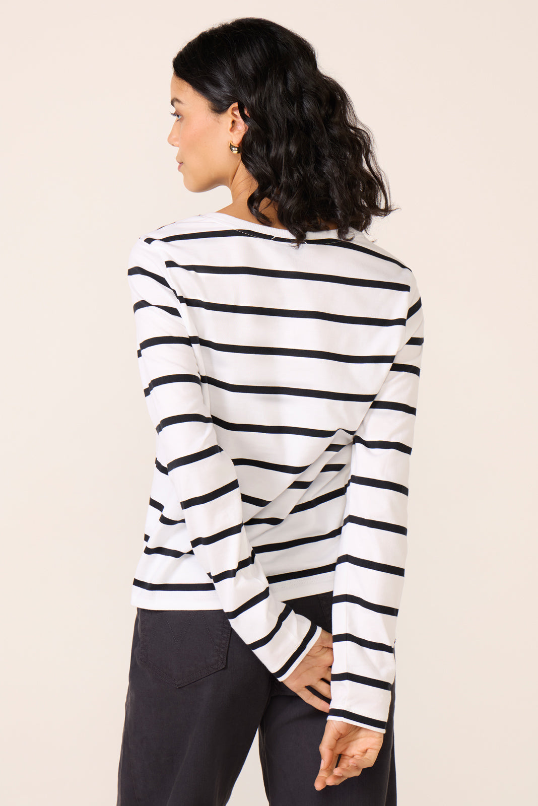 Women's Ever Perfect Long Sleeve Stripe T-Shirt
