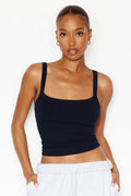 Open Neck Ribbed Cami Top