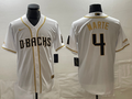 Men's Arizona Diamondbacks Ketel Marte #4 White Replica Baseball Jersey1