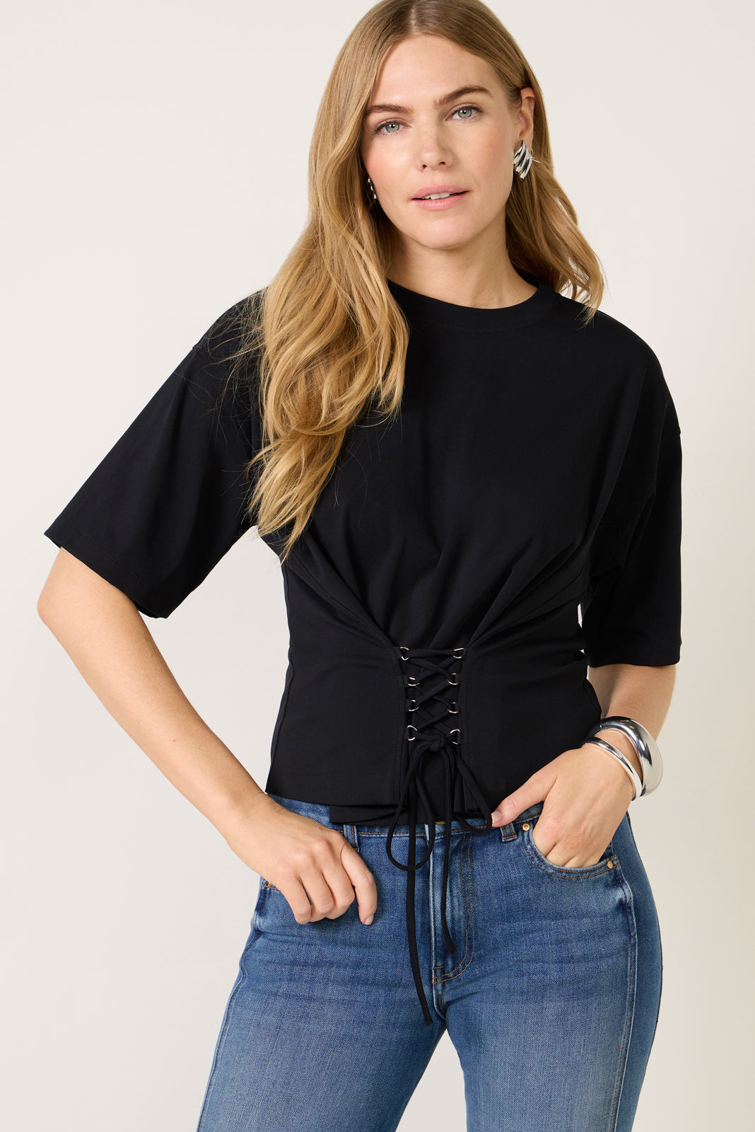 Women's Ada Waist Lace Up T-Shirt
