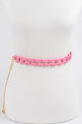 Vivid Color Chain Belt